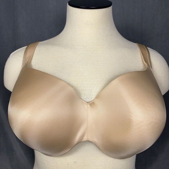 Serenada Bra Size 50D Molded Lined Full Coverage Beige Comfort Straps Underwire - Picture 1 of 8